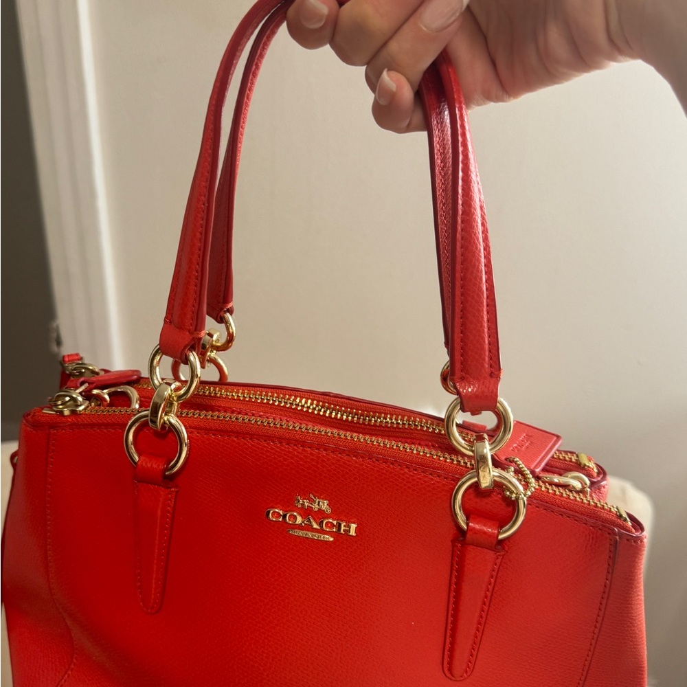 Coach Red Leather Handbag